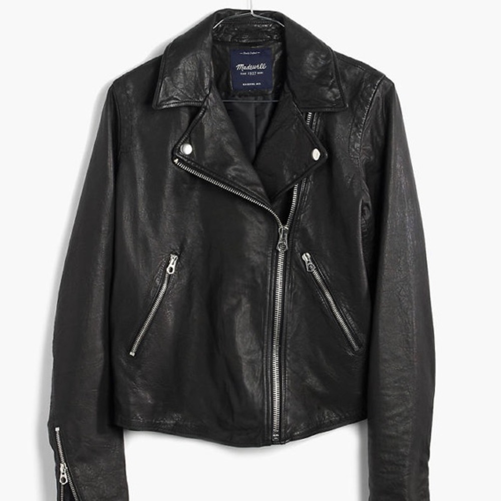 Madewell Black Leather Moto Jacket